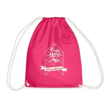 Hügel Landschaft Natur Wandern Geschenkidee Hoffen - Turnbeutel - Fuchsia - Vorne