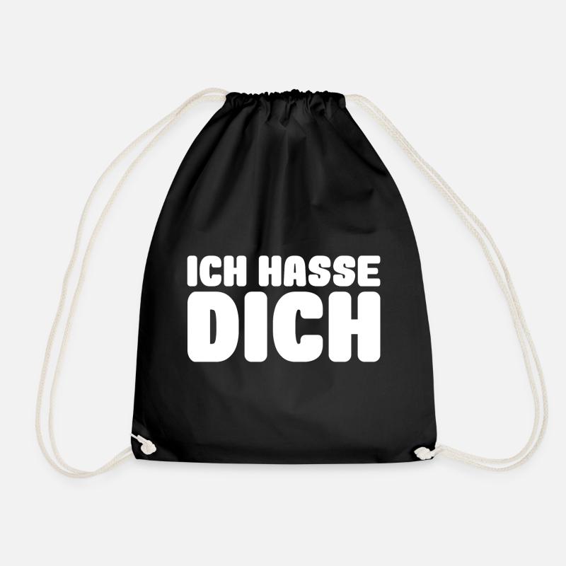 ich hasse dich - Turnbeutel - Schwarz