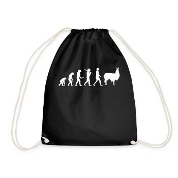 Lama - Turnbeutel - Schwarz - Vorne