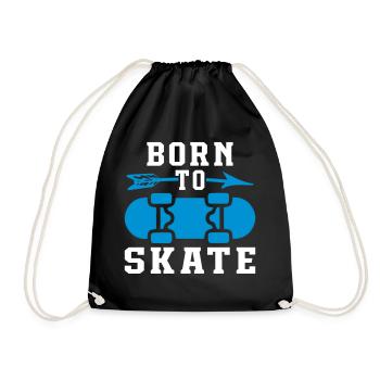 Born To Skate - Turnbeutel - Schwarz - Vorne