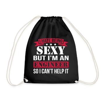 I Hate Being Sexy But I'm Engineer - Turnbeutel - Schwarz - Vorne