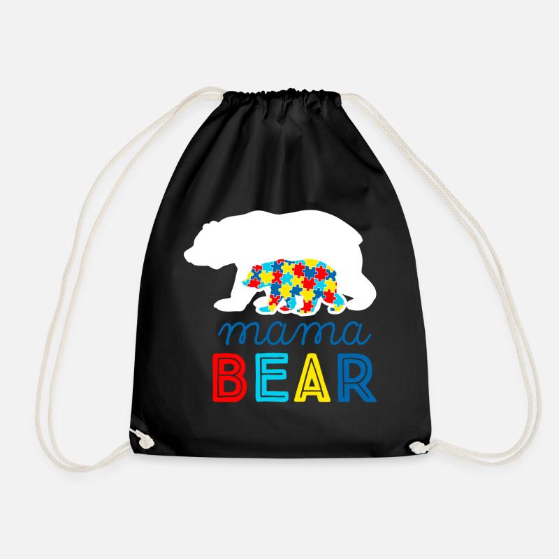 Autismus Autist ADHS Mutter Mama Asperger Geschenk - Turnbeutel - Schwarz