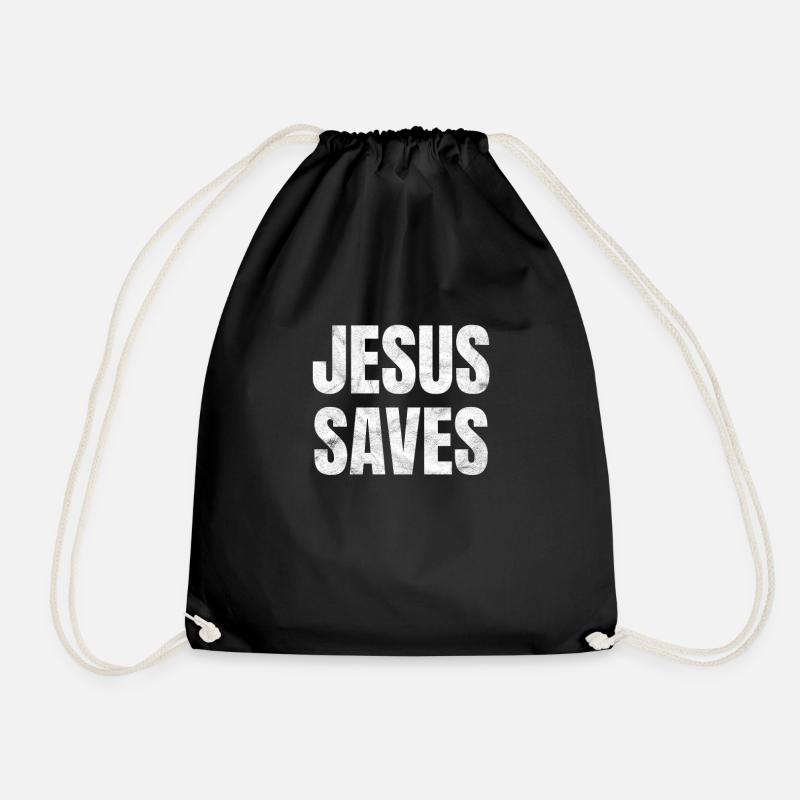 Jesus Christ - Drawstring Bag - black