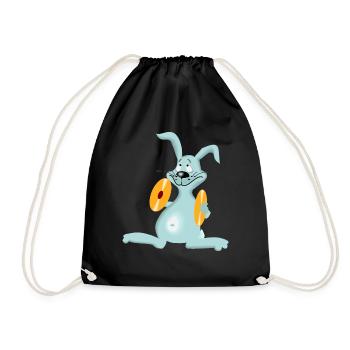 music cymbal children gift idea - Drawstring Bag - black - Front