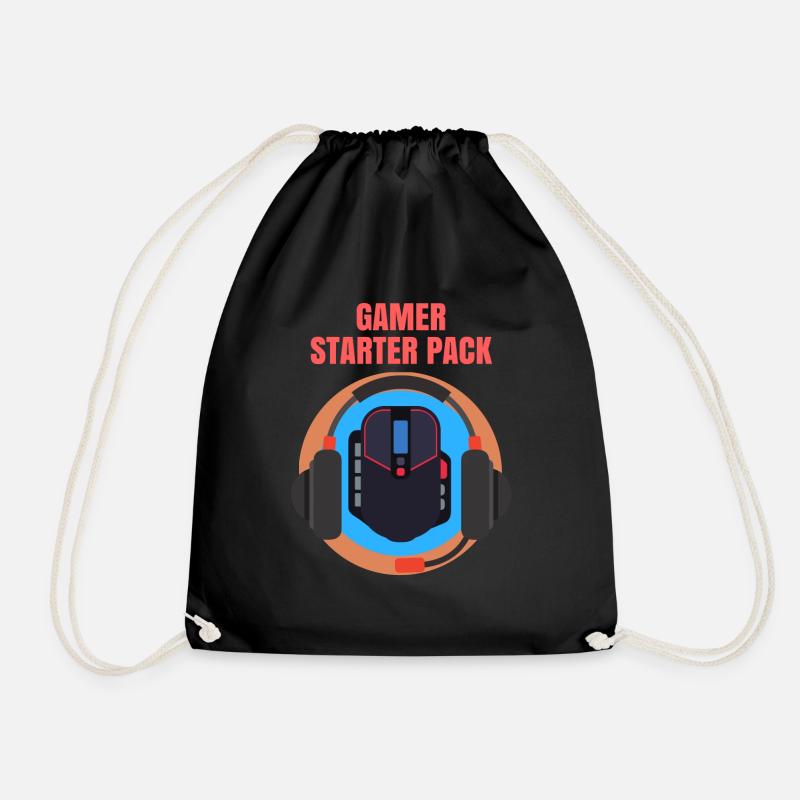 Gamer Starter Package Player starter Package - Drawstring Bag - black