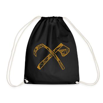 Hache et faux - Sac de sport léger - noir - Devant