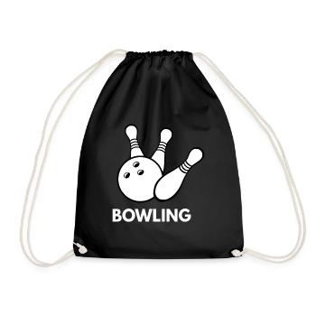 Bowling bowling cadeau de bowling - Sac de sport léger - noir - Devant
