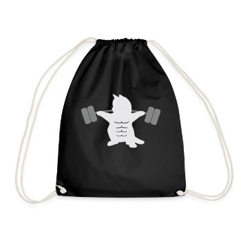 WEIGHTKEEPER CAT FUNNY T-SHIRT IDÉE CADEAU - Sac de sport léger - noir - Devant