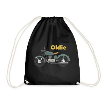 Grandpa Oldie Gold Goldie Highway To Hell Motorcycle - Drawstring Bag - black - Front