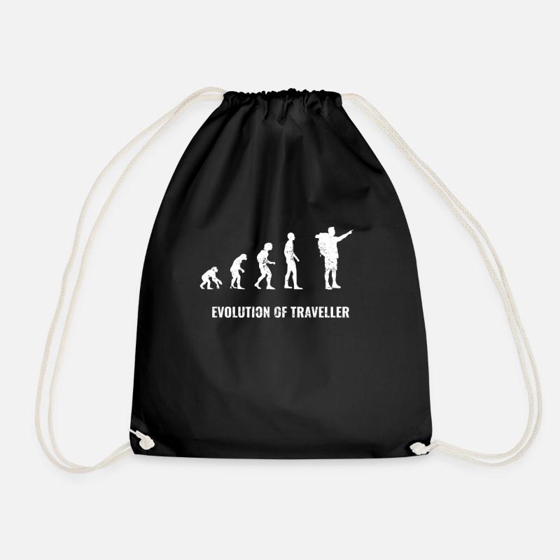 Evolution of Traveller Reisender Usedlook - Turnbeutel - Schwarz