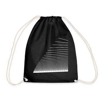 Lignes voile (blanc) - Sac de sport léger - noir - Devant