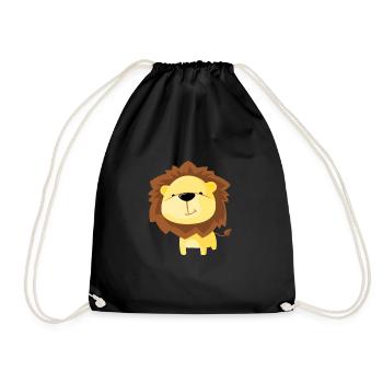 Lion lion bébé prédateur chat de proie bébé lion - Sac de sport léger - noir - Devant