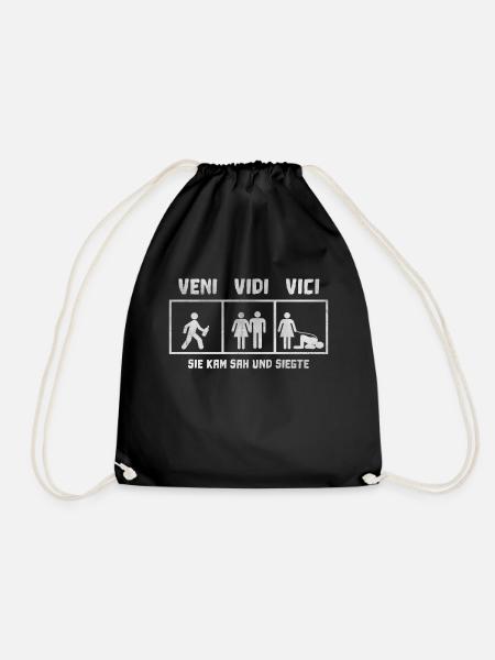 veni vidi vici Junggesellenabschied - Turnbeutel - Schwarz