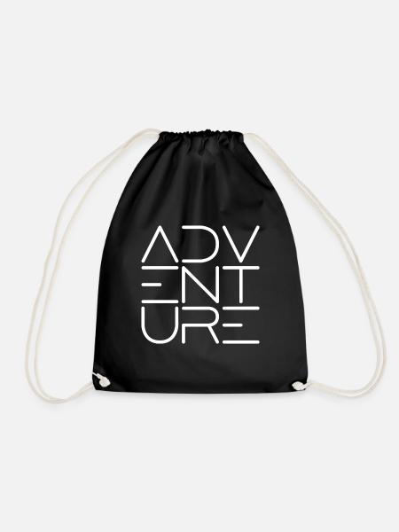 ADVENTURE - Abenteuer - Turnbeutel - Schwarz
