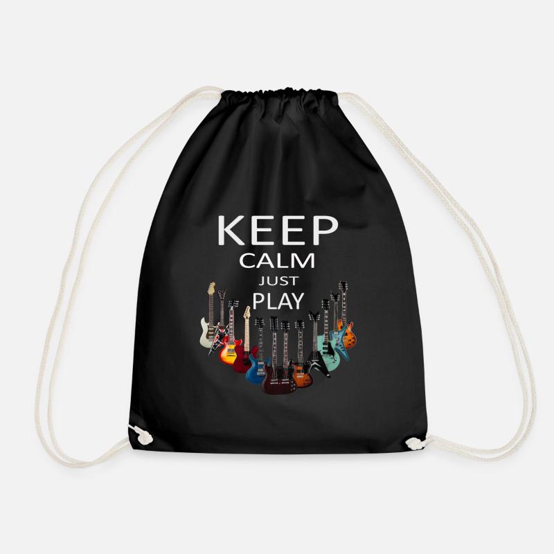 Keep Calm Just Play Guitar - Turnbeutel - Schwarz