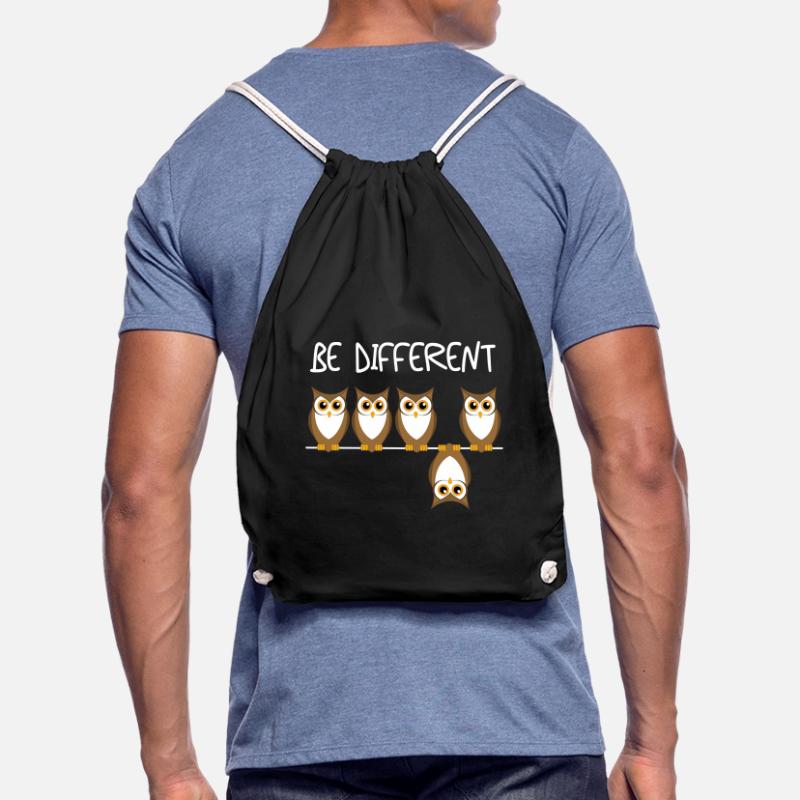 be different Eule Geschenk Turnbeutel