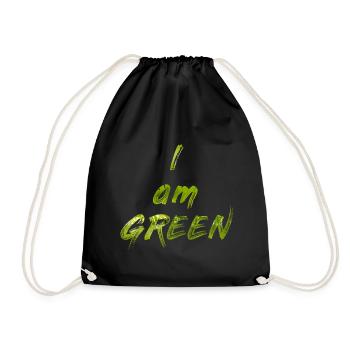 Je suis vert - Sac de sport léger - noir - Devant