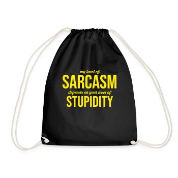 mon niveau de sarcasme dépend de votre niveau ... - Sac de sport léger - noir - Devant