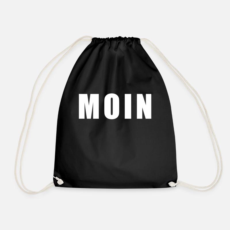 MOIN Hamburg Gruß Geschenk - Turnbeutel - Schwarz