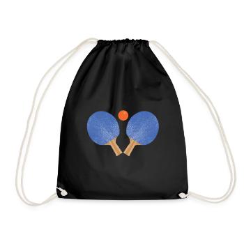 LUSTIGES TISCHTENNIS SHIRT GESCHENK FÜR SPIELER - Turnbeutel - Schwarz - Vorne