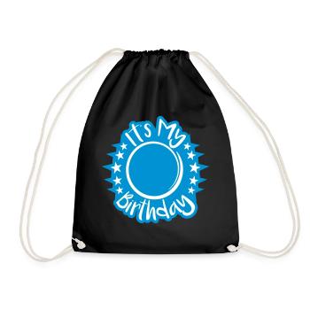contour cercle rond nombre It s My Birthday anniversaire - Sac de sport léger - noir - Devant