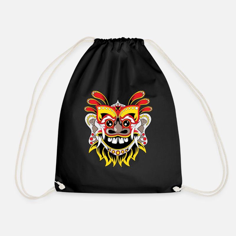 Grusel maske - Turnbeutel - Schwarz