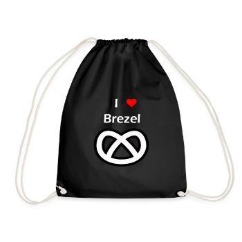 Brezel - Turnbeutel - Schwarz - Vorne