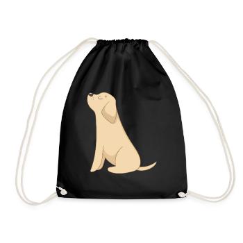 Chien - Sac de sport léger - noir - Devant