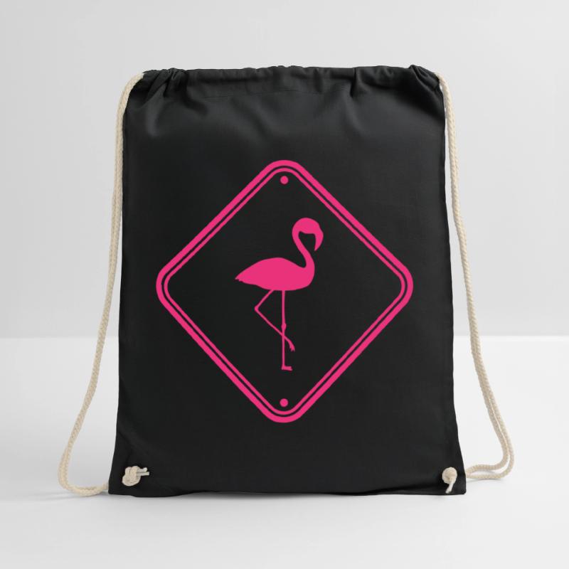 warning note caution caution shield danger fla Drawstring Bag
