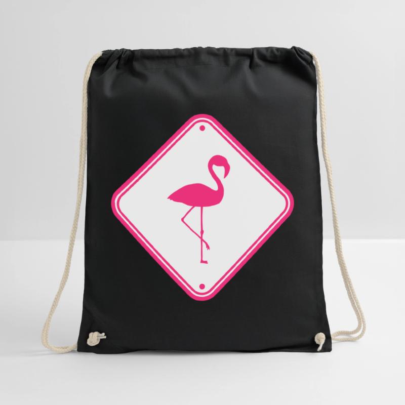 warning note caution caution shield danger fla Drawstring Bag