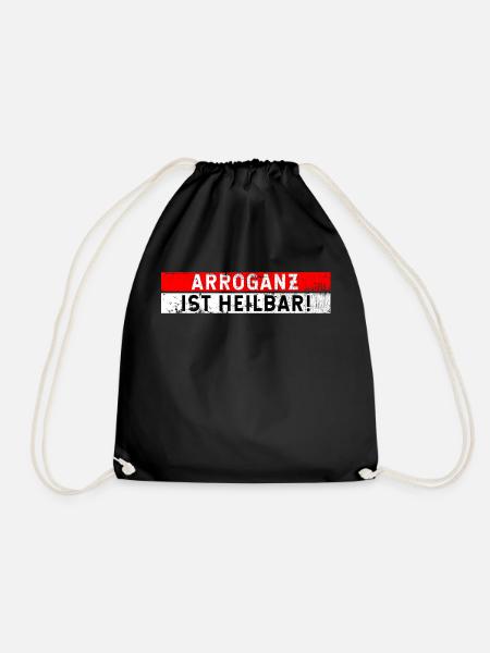 Arroganz ist heilbar - Turnbeutel - Schwarz