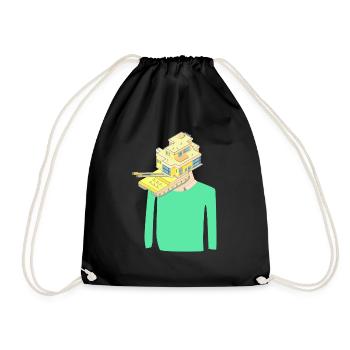 House Observation Spy Gift - Drawstring Bag - black - Front