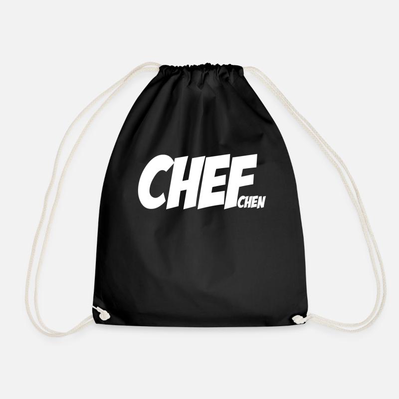 Chefchen - Drawstring Bag - black