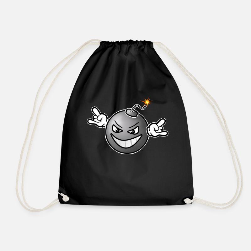 Bomb version 1 - Drawstring Bag - black