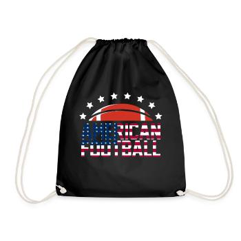 American football - Drawstring Bag - black - Front