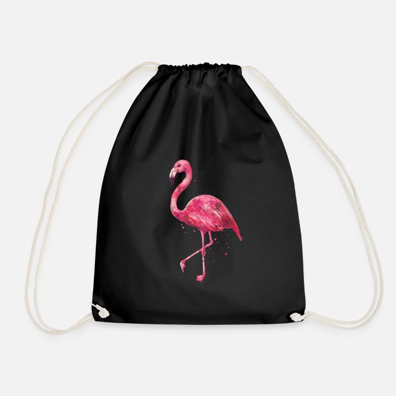 Flamingo - Turnbeutel - Schwarz