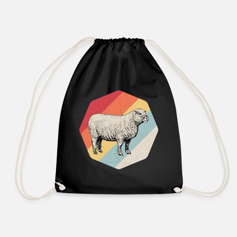 Schaf Schafwolle Schafkäse Geschenk - Turnbeutel - Schwarz