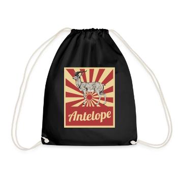 Antilope - Turnbeutel - Schwarz - Vorne