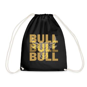 Animal bull cow dairy cow farm gift farmer - Drawstring Bag - black - Front