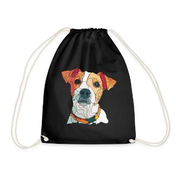 jack russel - Turnbeutel - Schwarz - Vorne