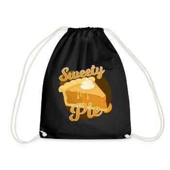 Thanksgiving Sweety Pie- Geschenkidee - Turnbeutel - Schwarz - Vorne