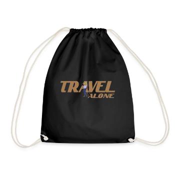 Aleine traveling around the world - Drawstring Bag - black - Front