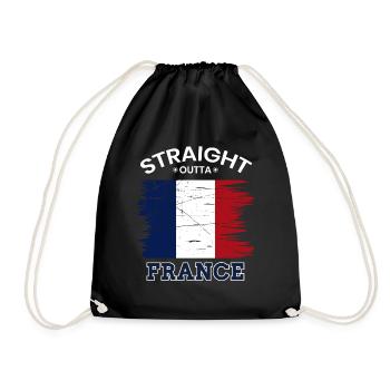 Cadeau drapeau france francais francais - Sac de sport léger - noir - Devant