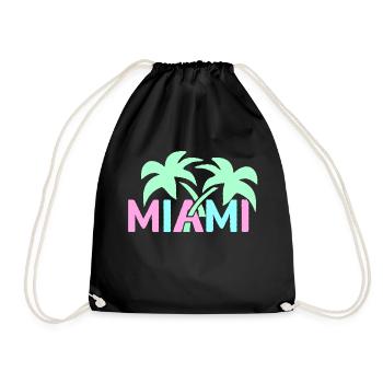 SUNSHINESTATE MIAMI in neon style - Drawstring Bag - black - Front