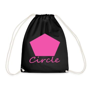 Wrong Circle Shape - Drawstring Bag - black - Front