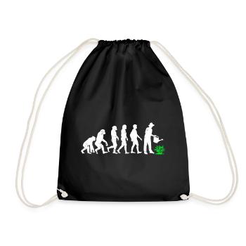 Evolution Gardener Gardening - Drawstring Bag - black - Front