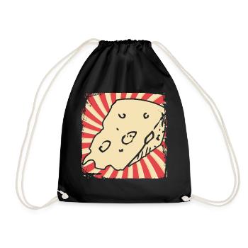 cheese - Drawstring Bag - black - Front