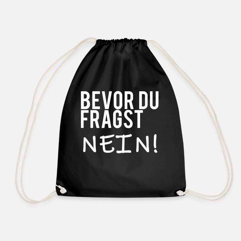 Nein - Turnbeutel - Schwarz