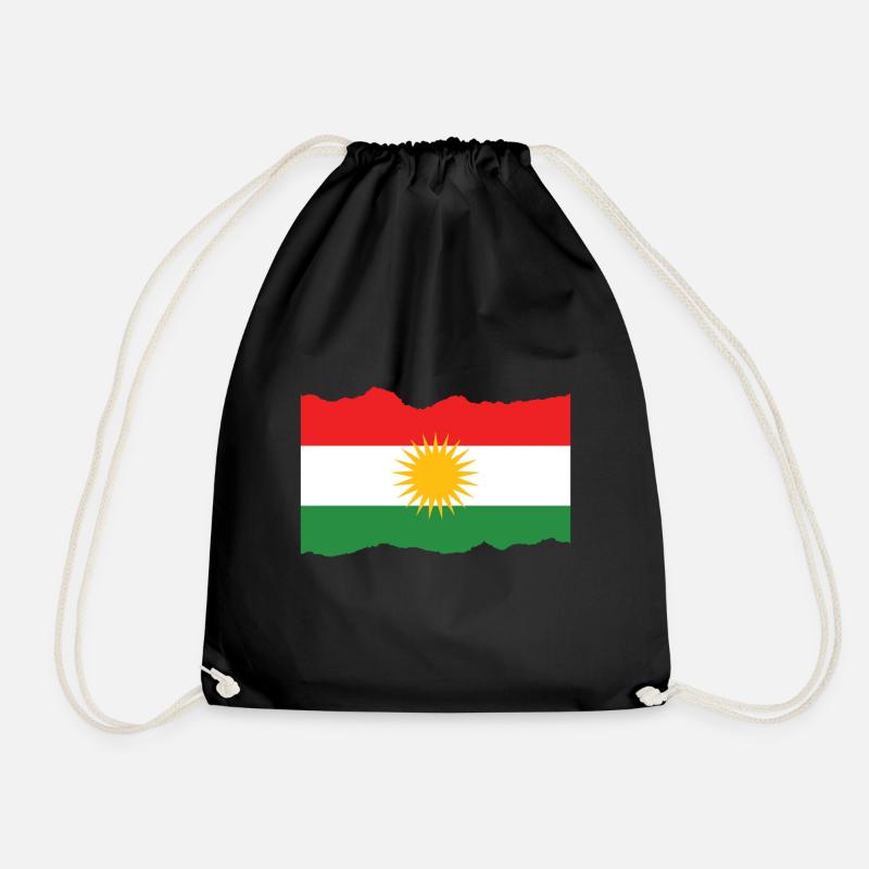 Kurdistan - Drawstring Bag - black