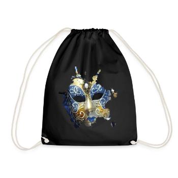 Mask for every masked ball at Carnival in Venice - Drawstring Bag - black - Front